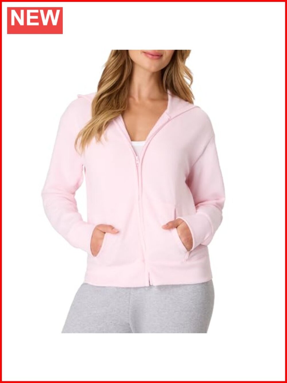 Hanes EcoSmart Midweight Fleece Full-Zip Hoodie Women's Sweatshirt